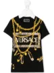 الصورة 1 من Young Versace تيشيرت بطبعة سلاسل وشعار الماركة