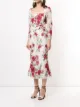 Marchesa floral print midi dress