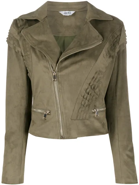 LIU JO chamarra biker fruncida