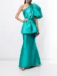 Image 2 of Isabel Sanchis satin one-shoulder fishtail gown