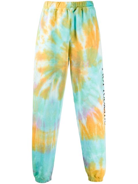 blue tie dye track pants