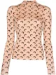 Image 1 of Marine Serre moon-print turtleneck top
