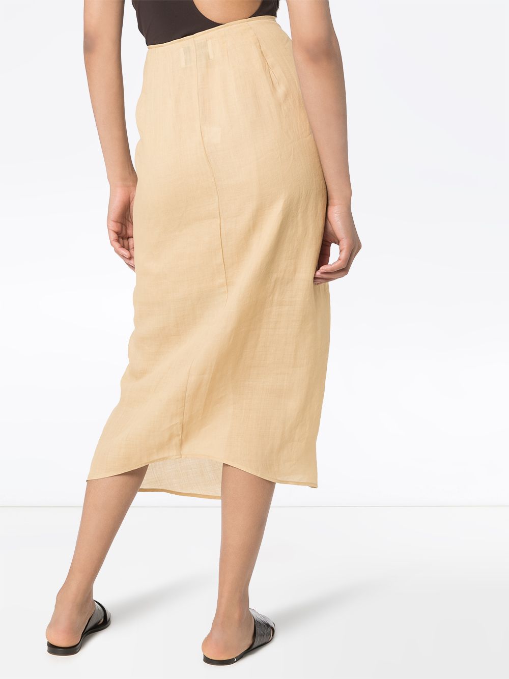 фото Anemone knotted midi skirt