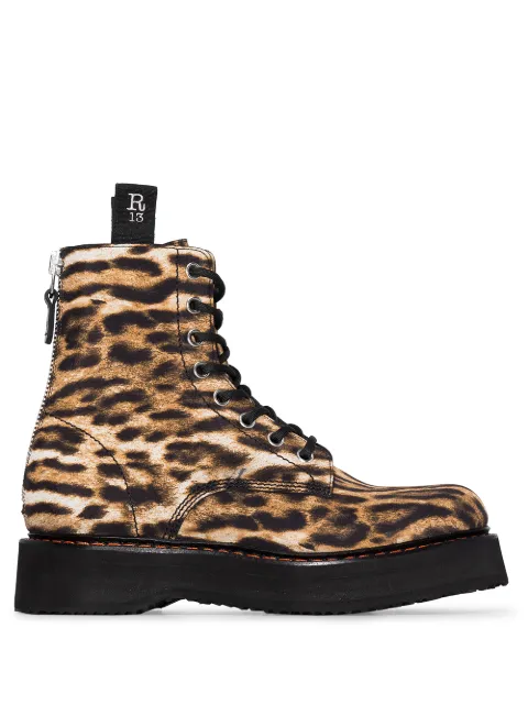 r13 leopard boots