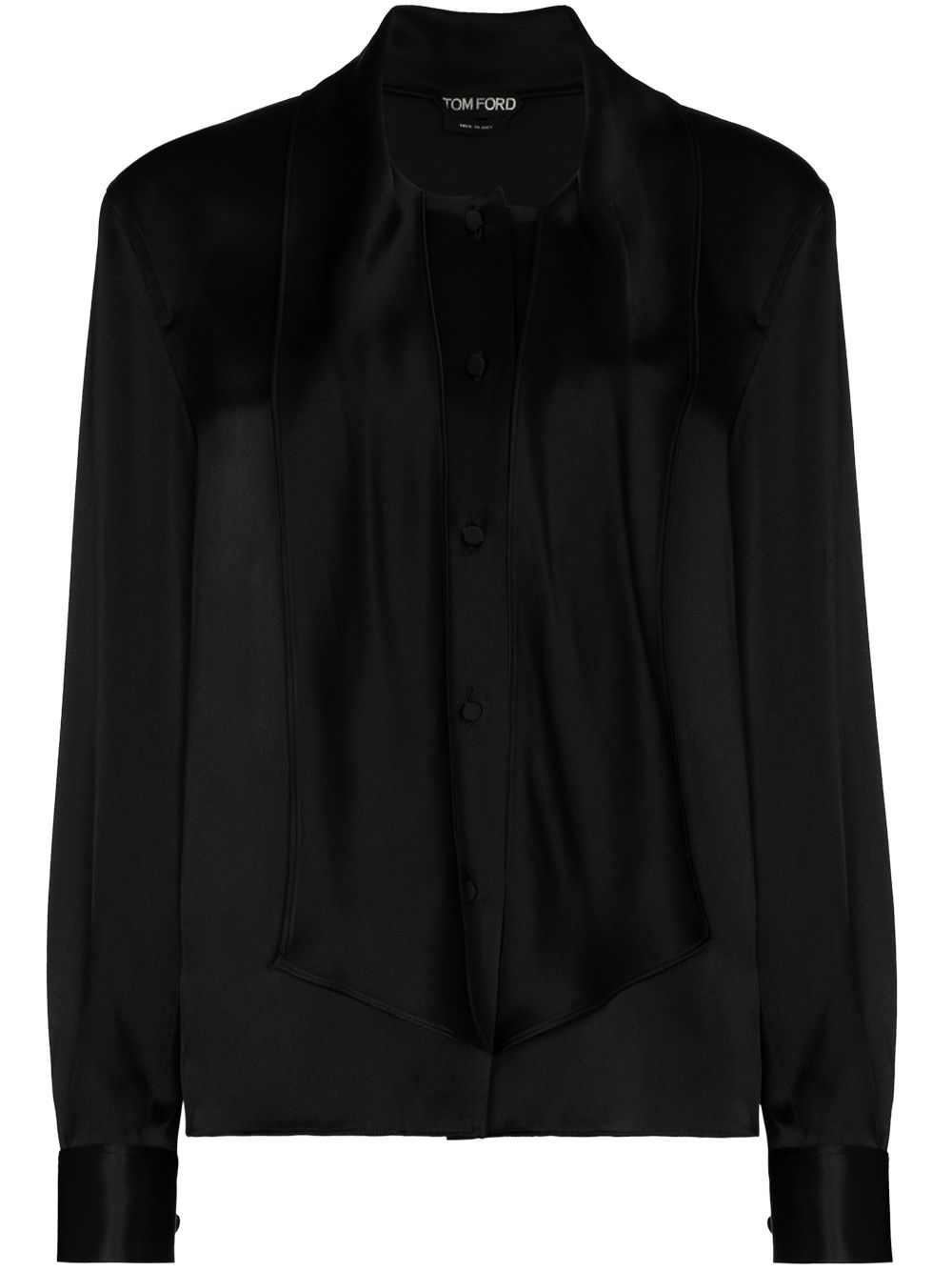 

TOM FORD blusa con lazo en el cuello - Negro