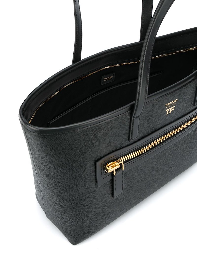 TOM FORD zip tote bag black | MODES