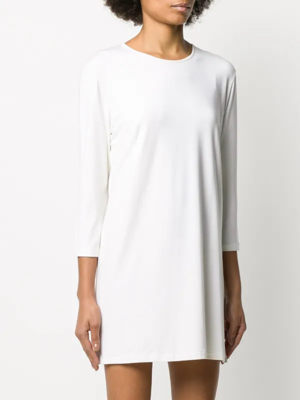 three quarter sleeve t shirt dress
