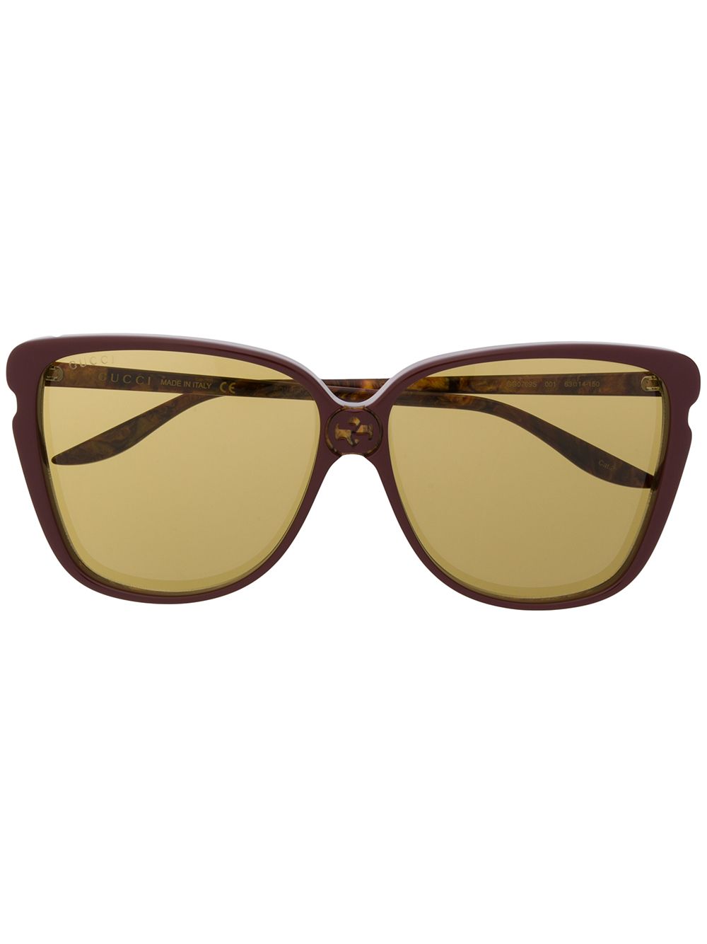 фото Gucci eyewear солнцезащитные очки в оправе 'бабочка'