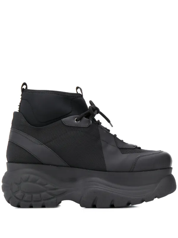black high platform sneakers