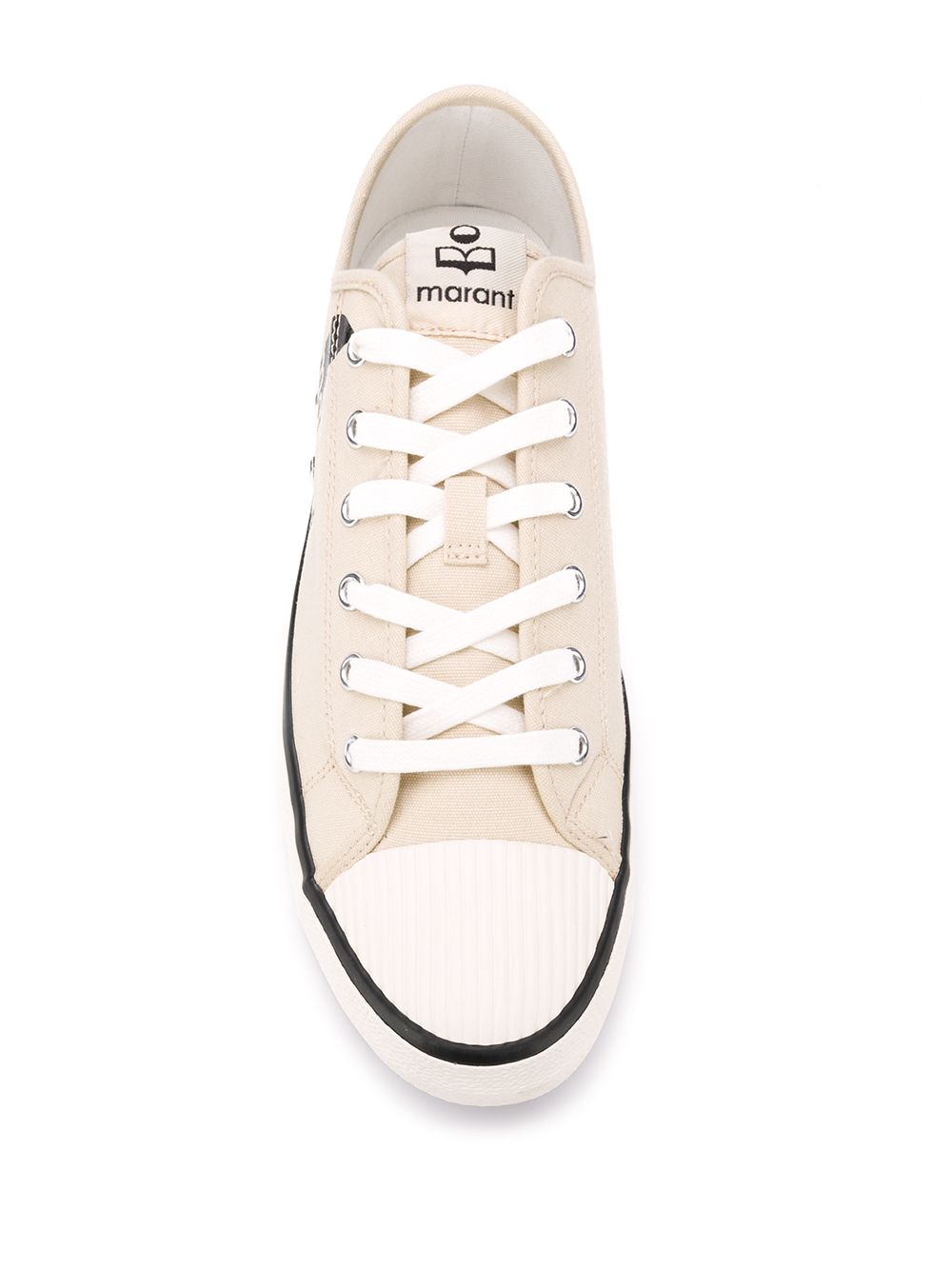 фото Isabel marant logo-print low-top canvas trainers