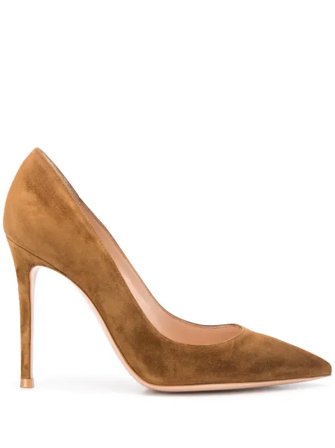 Gianvito Rossi textured pointed toe pumps