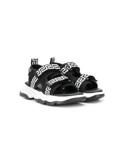 Versace Kids Grecca strap sandals