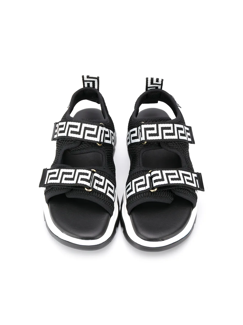 Versace Kids Sandalen met Grieks bandje Zwart
