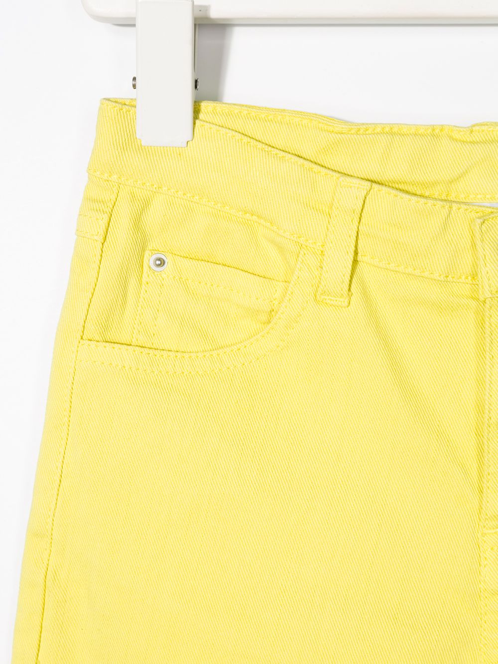 Shop Knot Eddie Denim Shorts In Yellow