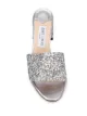 Jimmy Choo Minea 45mm glitter-effect mules