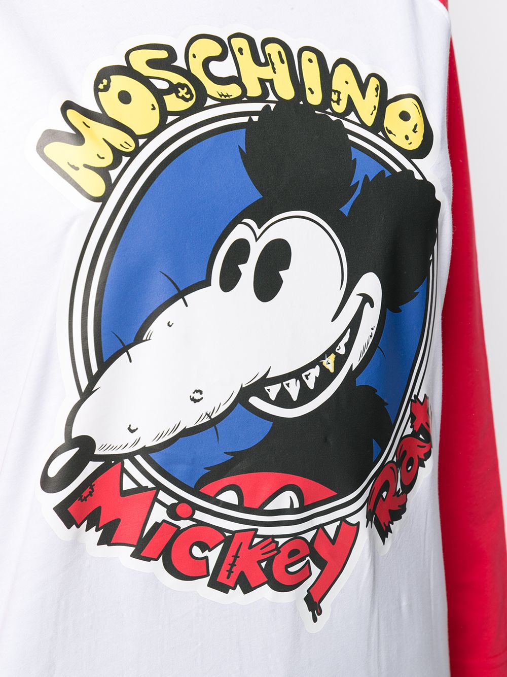 фото Moschino футболка с принтом mickey rat и длинными рукавами