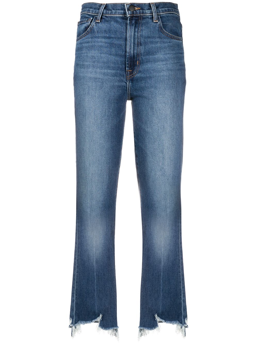 фото J brand укороченные джинсы с бахромой