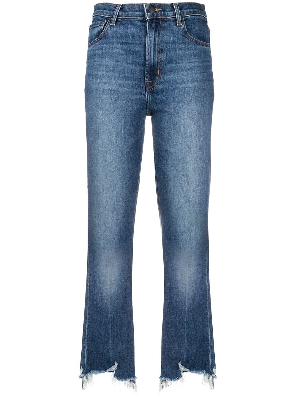 J BRAND FRAYED CROPPED JEANS