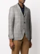 Lardini pin detail tartan blazer