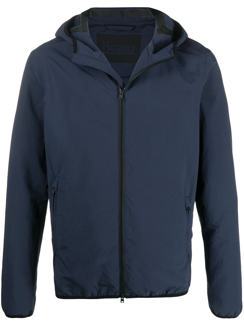 Herno Lightweight Hooded Jacket In Blue