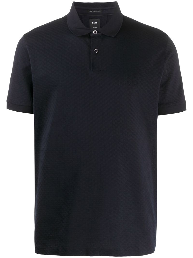 Shop Hugo Boss Short Sleeve Polo Shirt In Blue