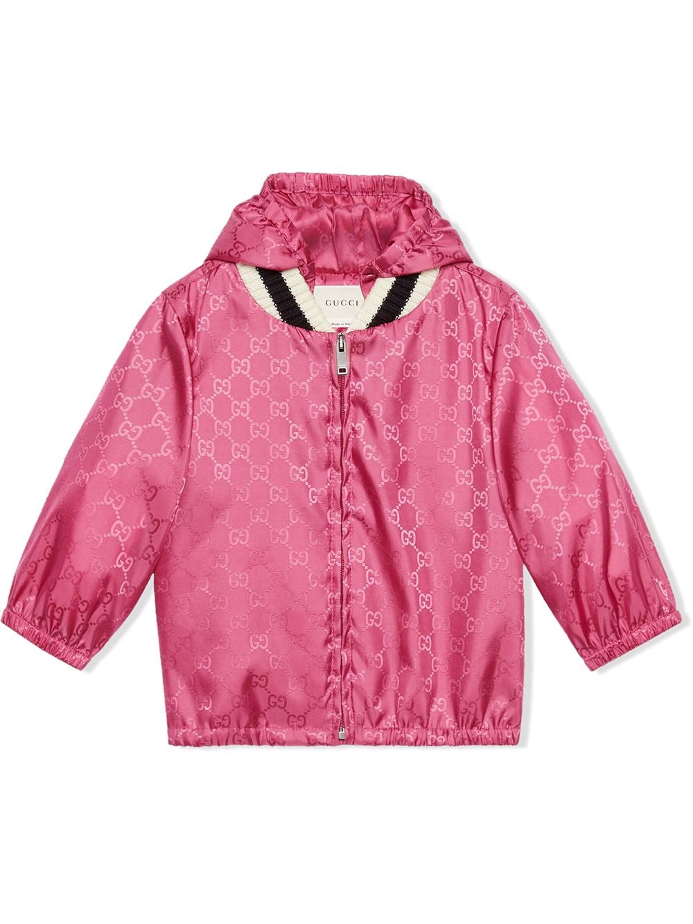 Gucci Kids Women's XS Red Monogram Nylon Windbreaker Jacket