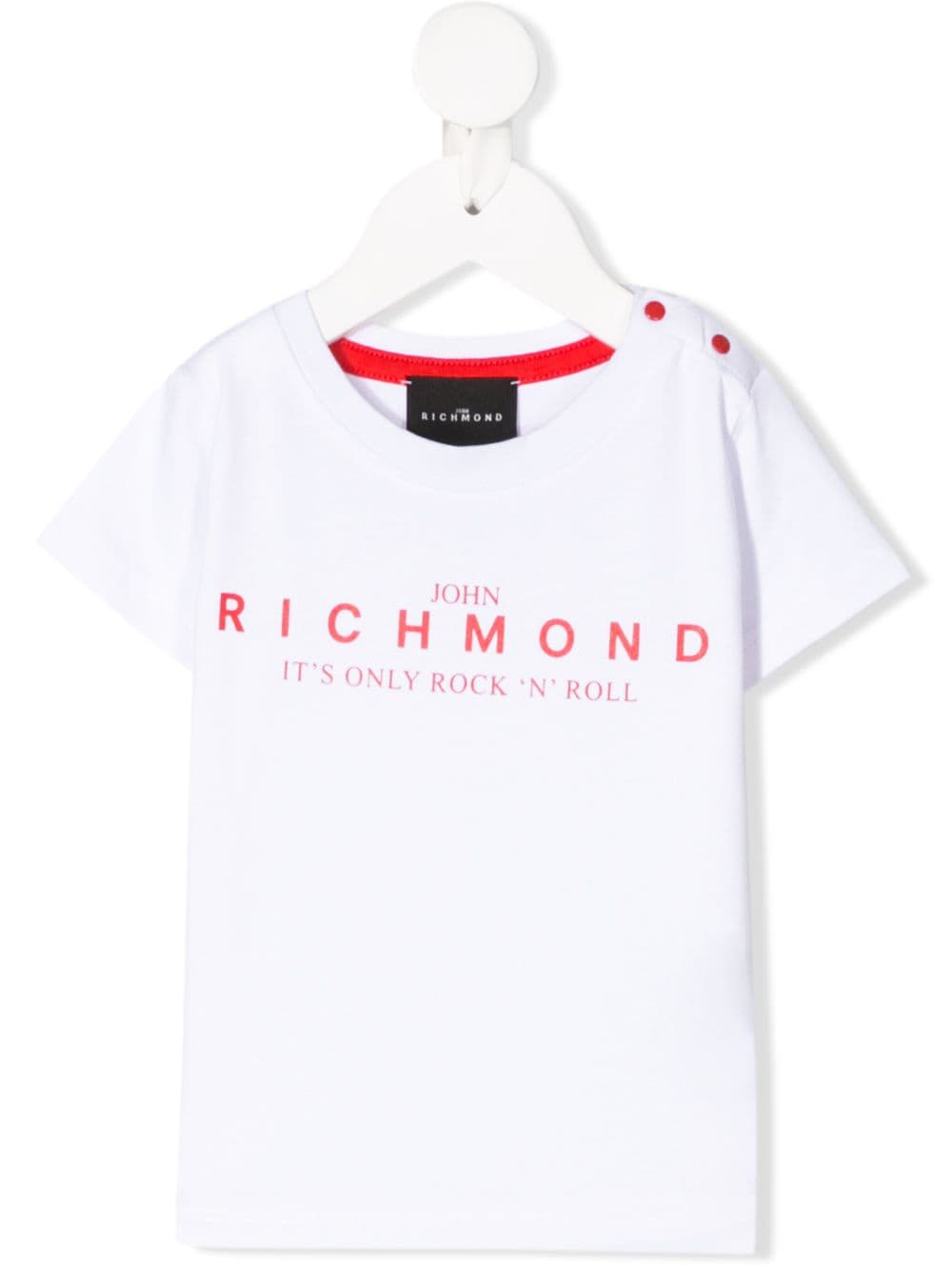 John Richmond Junior Babies' Printed Logo T-shirt In White