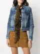 Image 2 of Saint Laurent leopard-print lavallière scarf