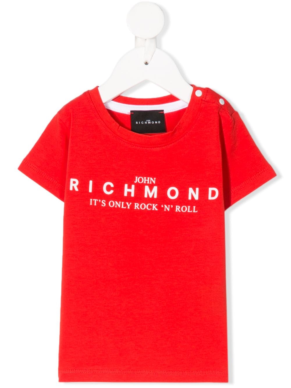 John Richmond Junior Babies' Printed Logo T-shirt In Red