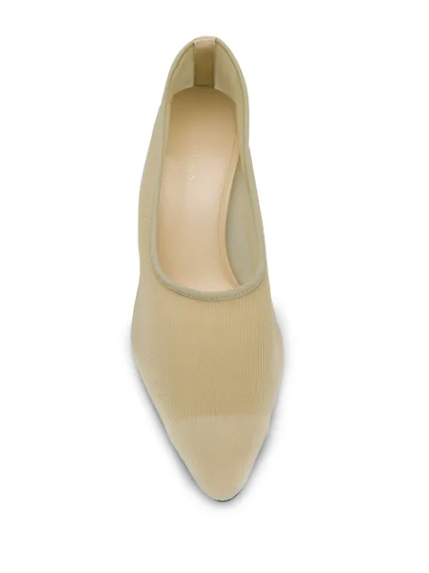 the row sharp leather pumps