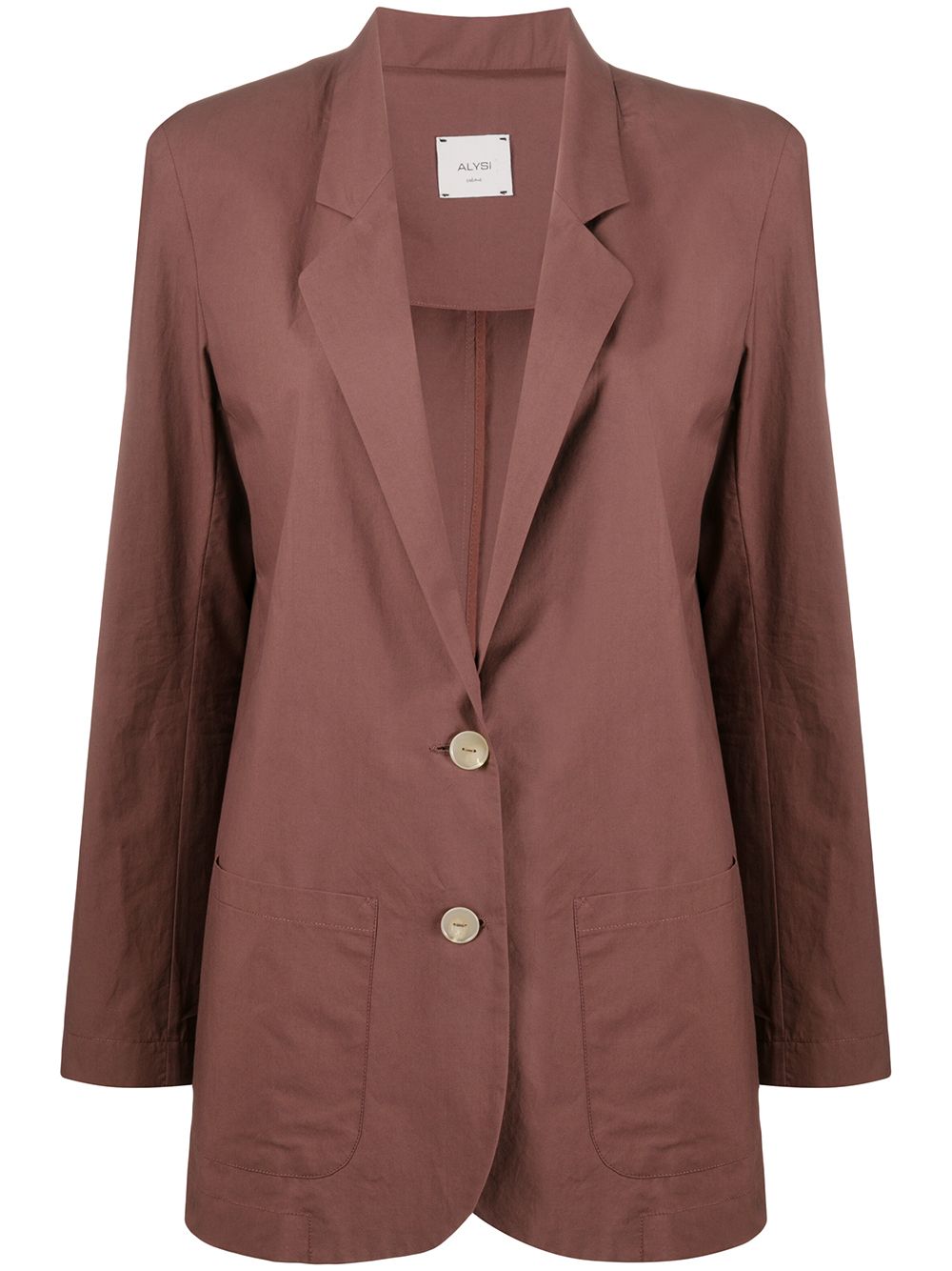 Alysi Straight-fit Jacket In Brown