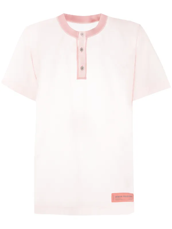 collarless polo shirt