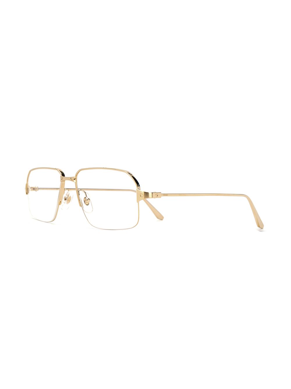 Cartier Eyewear Bril met rechthoekig montuur - Goud