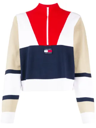 tommy jeans colour block jumper