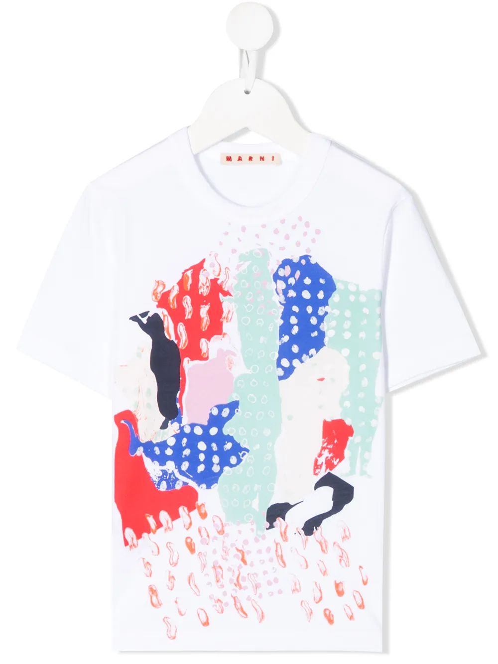 Marni Kids футболка с контрастным принтом Marni Kids футболка с контрастным принтом