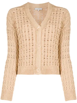 vince open cable cardigan