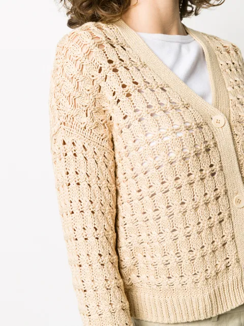 vince open cable cardigan