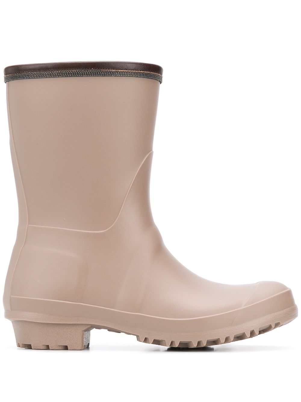 Brunello Cucinelli Ankle Length Wellington Boots In Brown