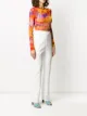 MSGM crystal-trimmed boot-cut trousers