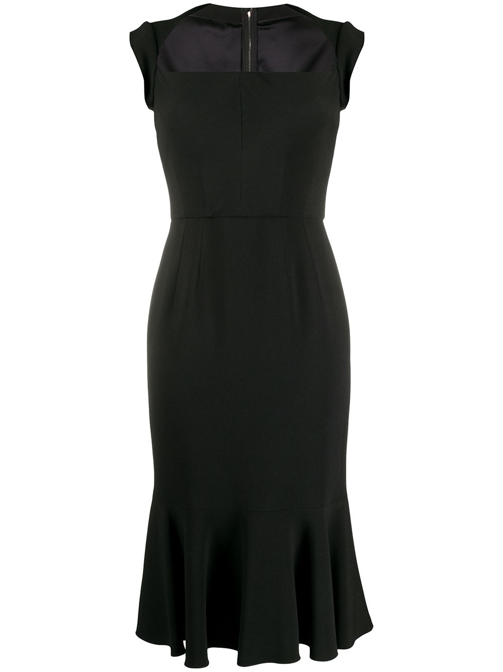 Shop Dolce & Gabbana Square-neck Sleeveless Minidress In Black