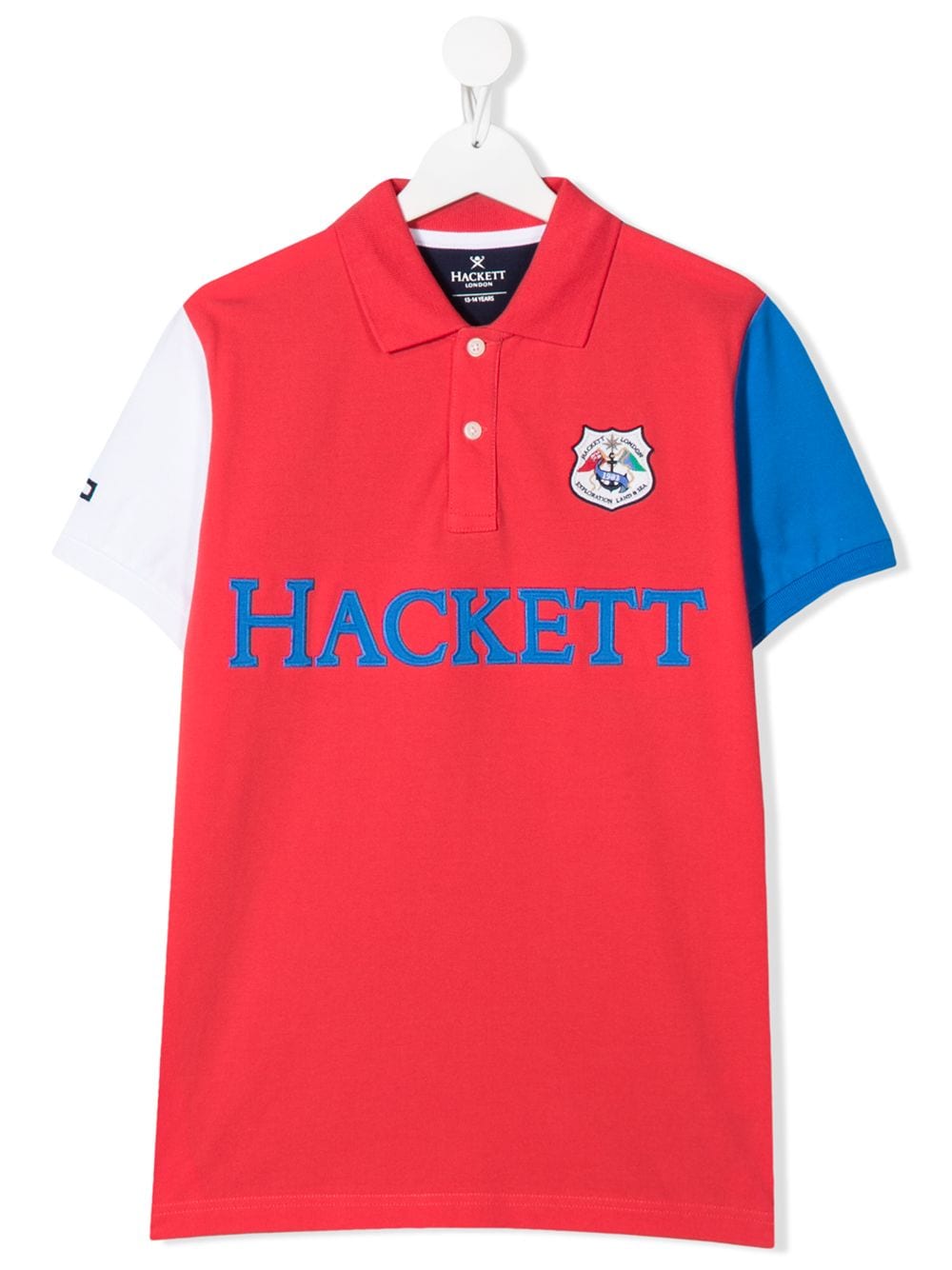 Hackett Teen Embroidered Logo Polo Shirt In Blue