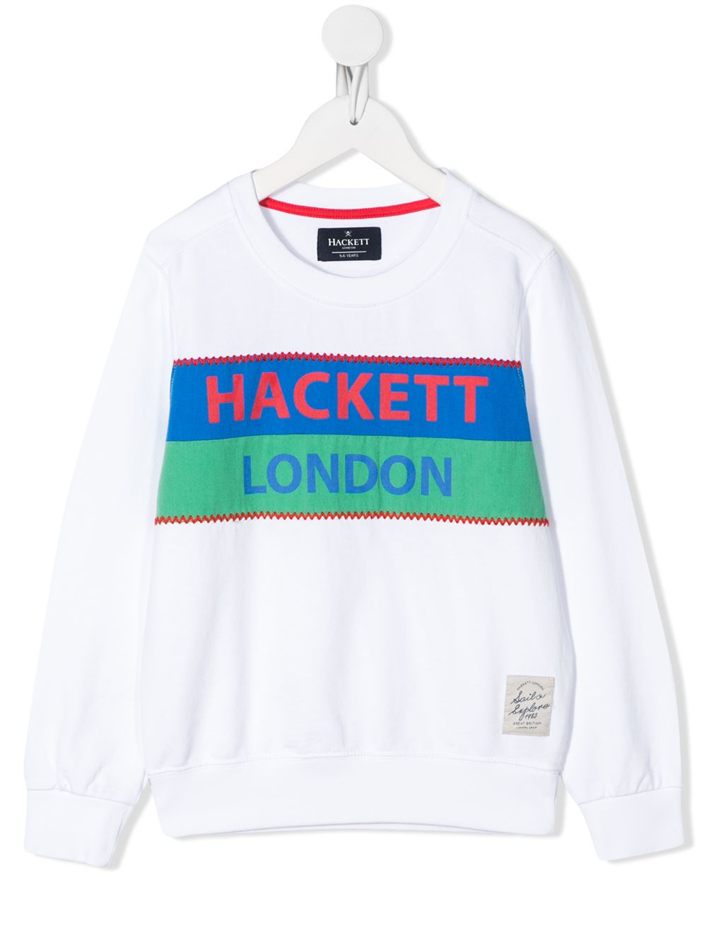 Hackett Kids' Logo-print Long-sleeved Sweatshirt In White