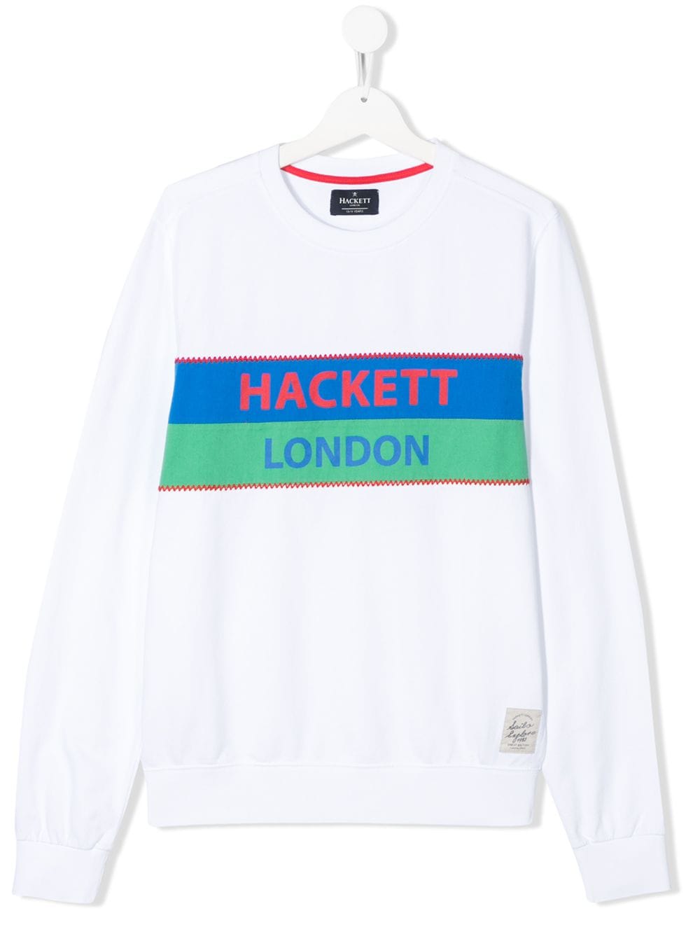 Hackett Kids' Colour-block Logo Sweatshirt In White