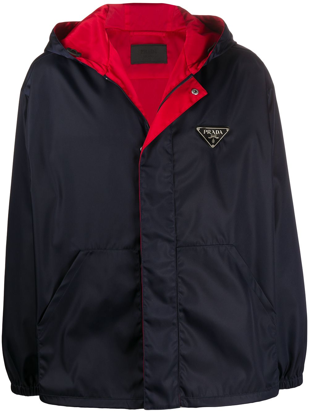 Prada Two-tone Jacket In Blau