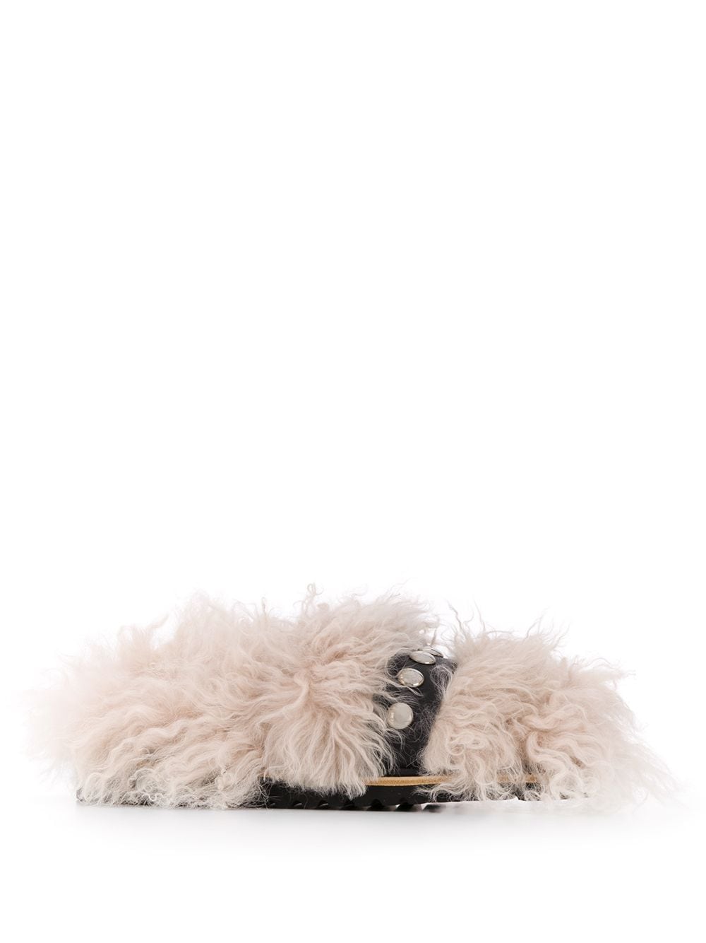 Shop Dorothee Schumacher Furry Softness Sandals In Neutrals