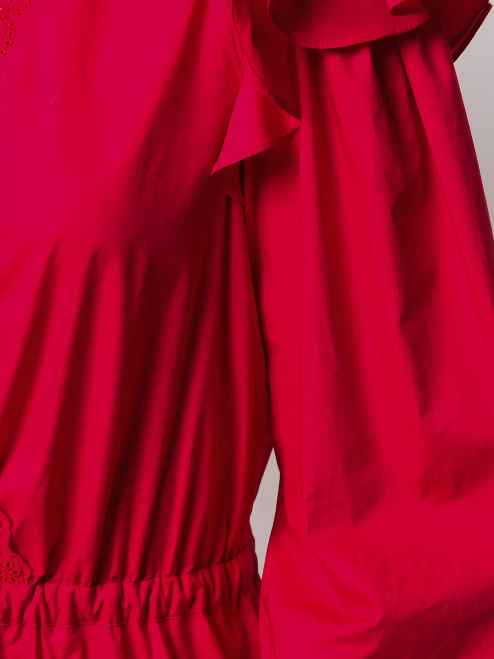Philosophy Di Lorenzo Serafini Jurk met V-hals Rood