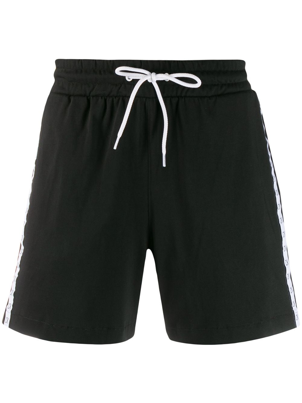 Calvin Klein Logo Stripe Swimming Shorts In Black