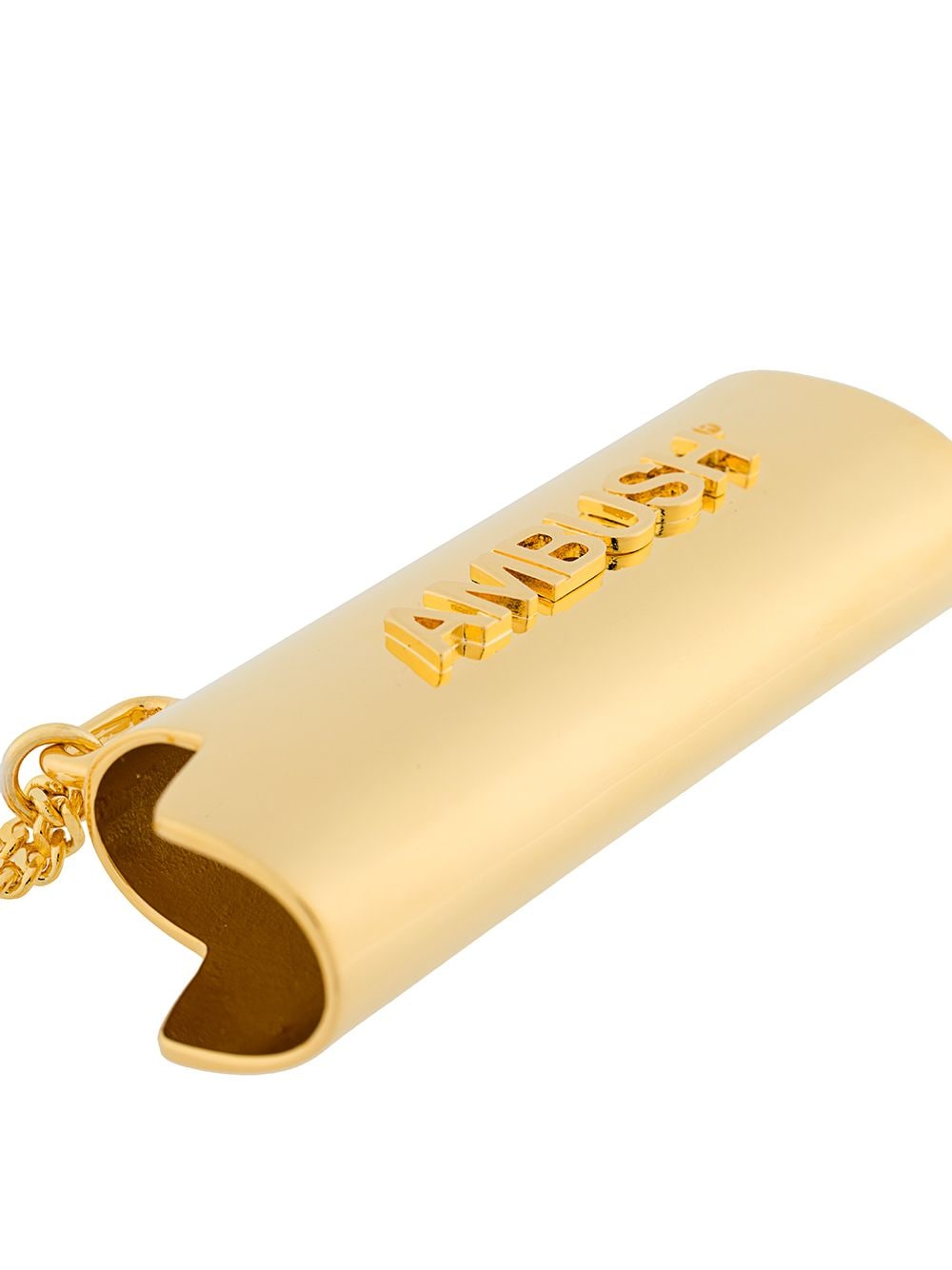 Shop Ambush Logo Lighter Case Necklace In Gold