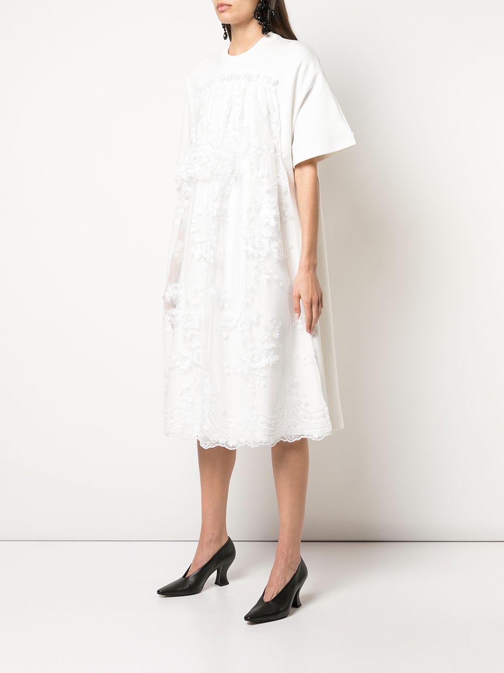 Simone Rocha tiered-lace T-shirt Dress - Farfetch