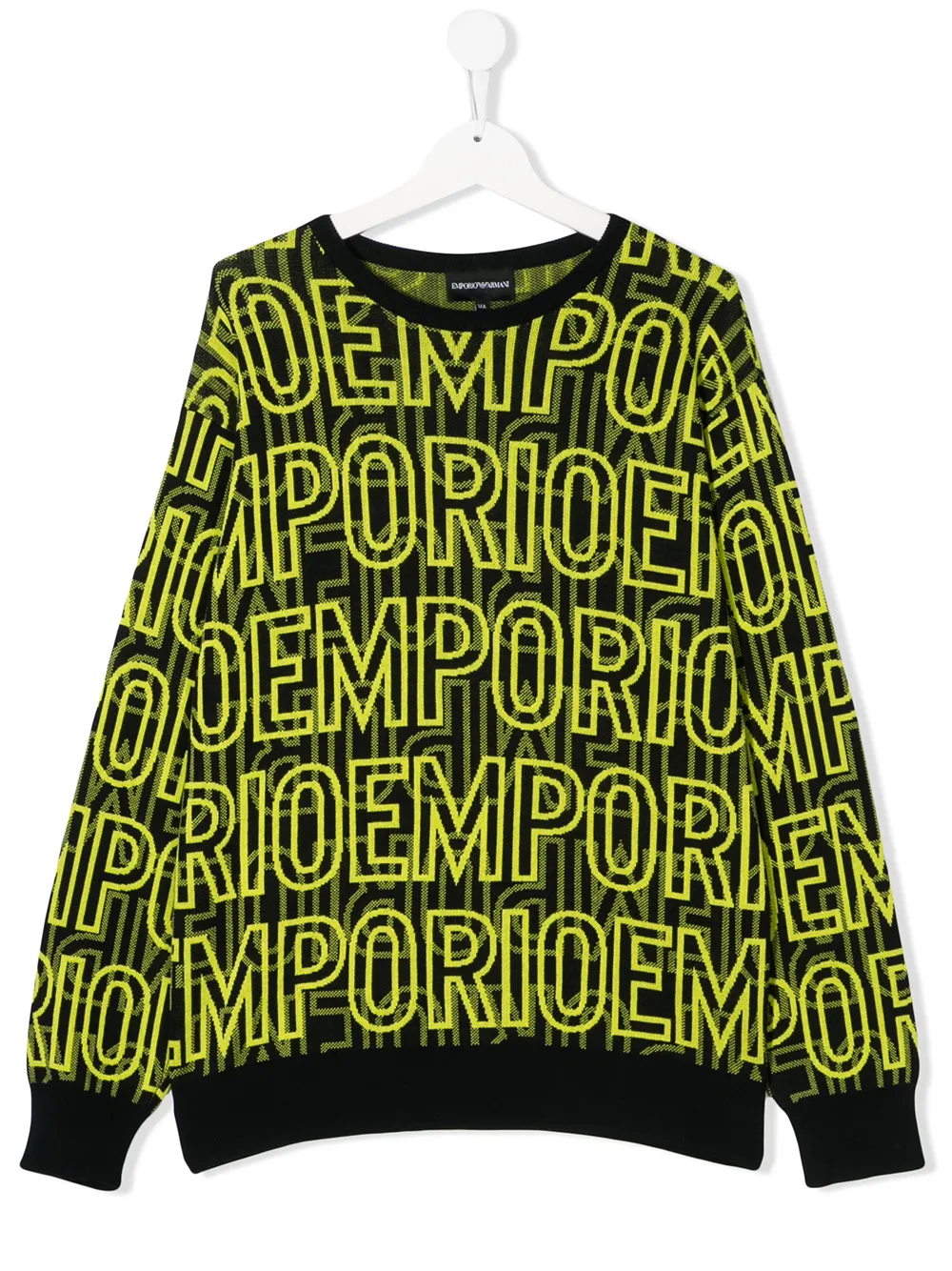 

Emporio Armani Kids suéter tejido con logo - Amarillo